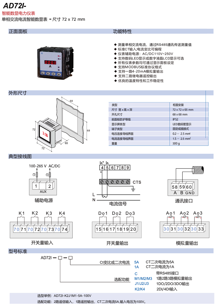 單相電流表