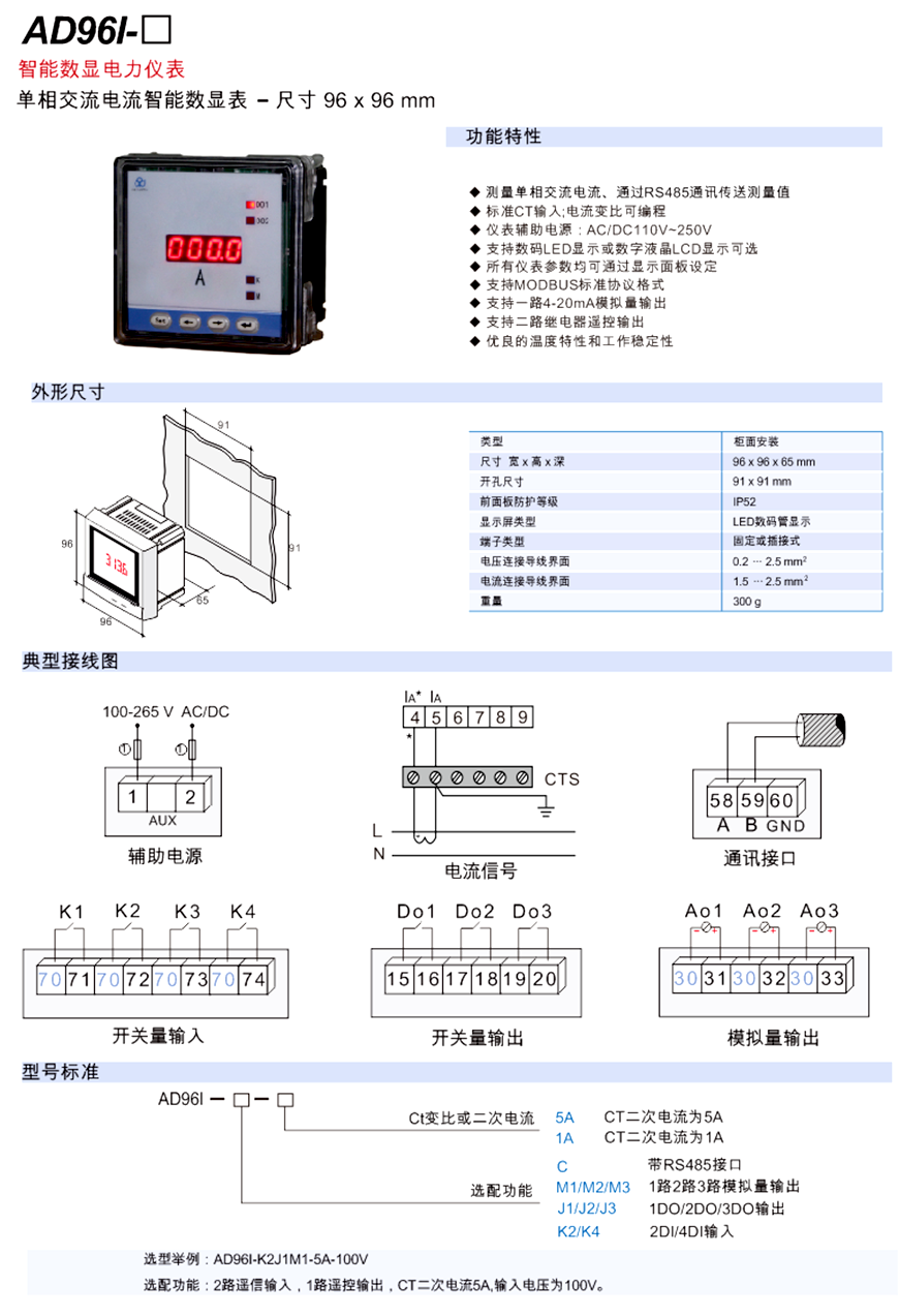 單相電流表